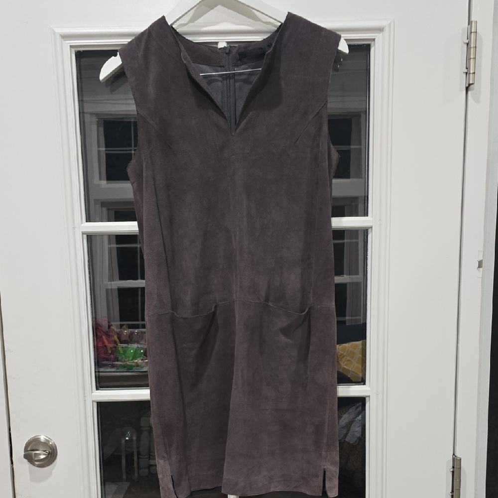 Jenni Kayne 100% genuine lamb leather shift mini dress size S